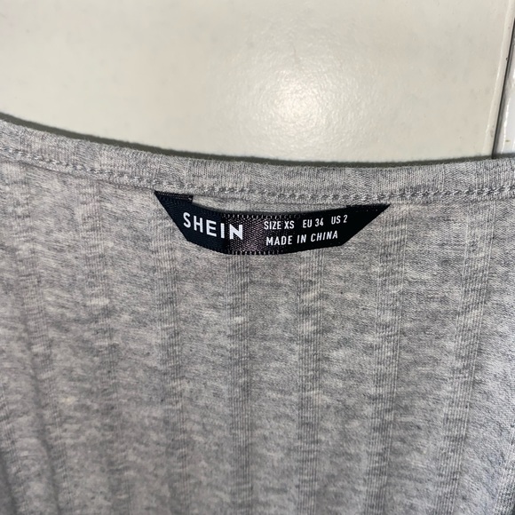 Grey Ribbed Tank Dress - Picture 4 of 4